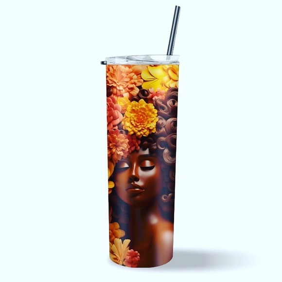 2 Sublimation Tumbler Wraps Ready To Press Transfers - Black Melanin Sista - Picture 3 of 6